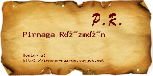 Pirnaga Rézmán névjegykártya